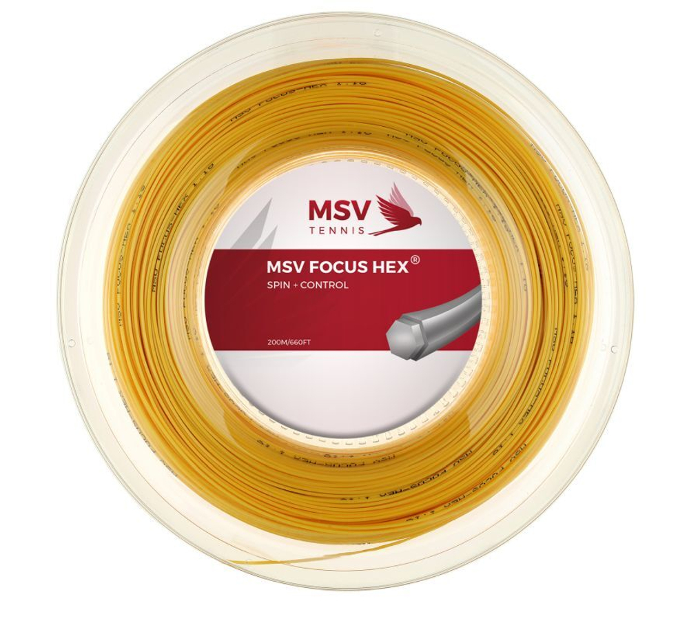 Теннисные струны MSV Focus Hex (200 m) - желтый