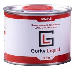 Фотография — Фотополимерная смола Gorky Liquid Simple красный 0,5 кг