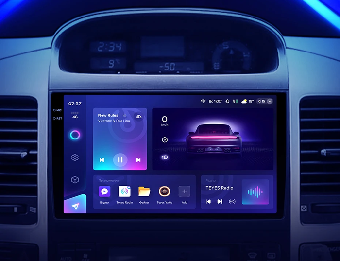Магнитола для Toyota Land Cruiser Prado 120, Lexus GX470 (экран климата внизу) - Teyes CC3-2K QLed Android 10, Быстрая, SIM-слот, CarPlay