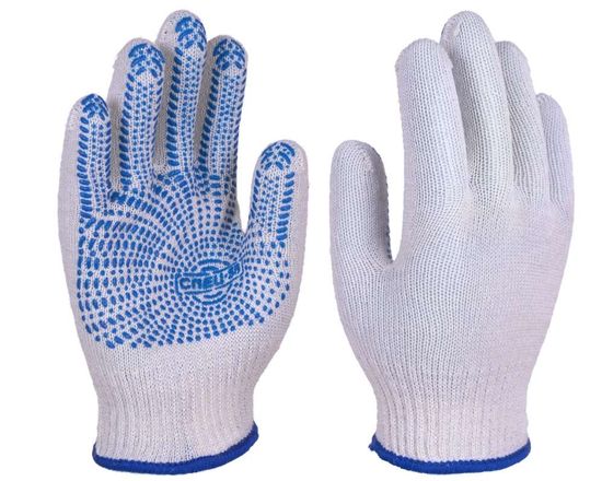 Перчатки х/б с ПВХ (сеть) СПЕЦ-SB, 10 кл., белые