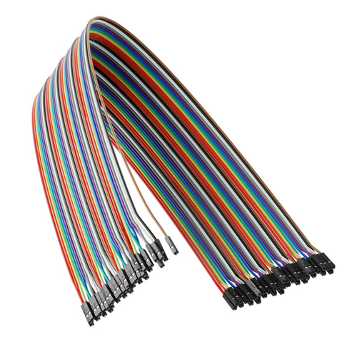 Female to Female Jumper Wire (Multicolor, 50cm Length) - 40 Pack