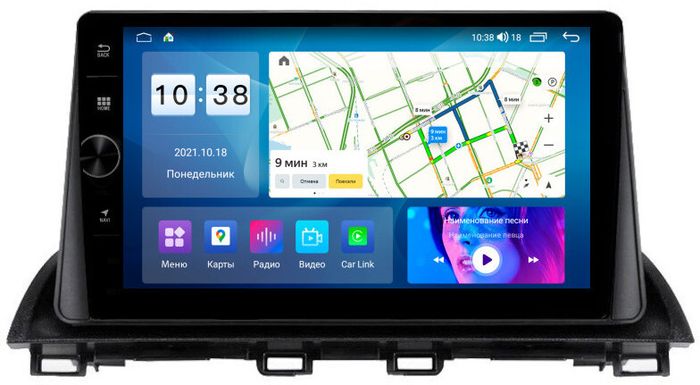 Магнитола для Mazda 3, Axela 2013-2019 - Parafar PF085LUX2FHDAV на Android 13, CarPlay, 4G SIM-слот