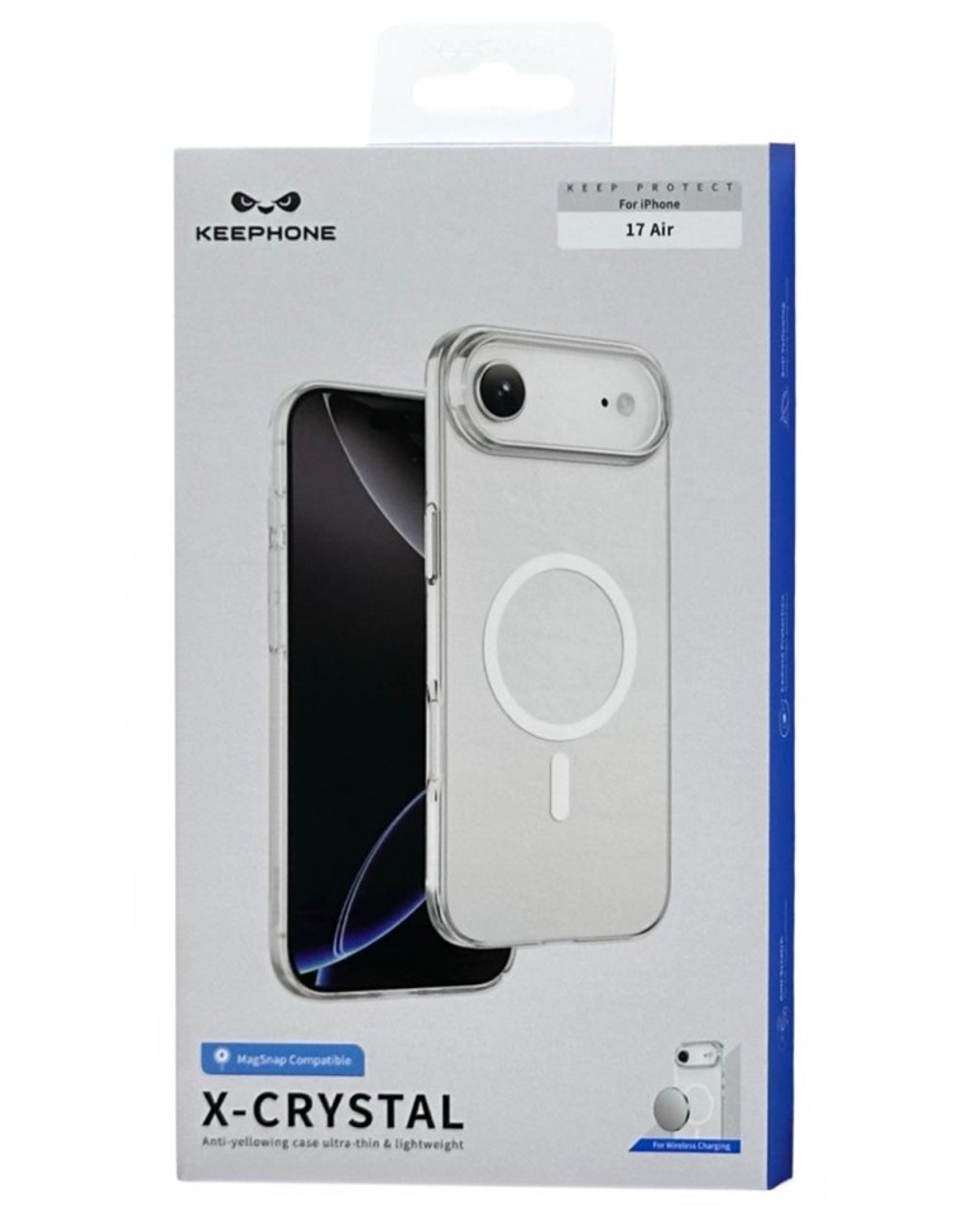 Накладка для i-Phone 17 Air Keephone X-Crystal MagSnap прозрачный