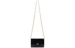Balenciaga Calfskin Chain Bag Clutch Women"s Black