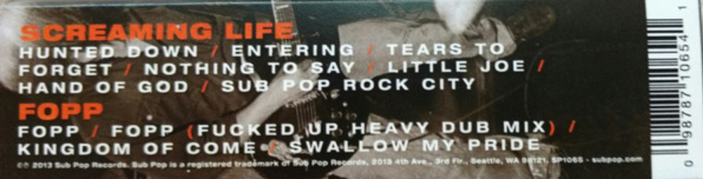 Soundgarden / Screaming Life/Fopp (MC)