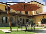 Зонт профессиональный Ø3.5 м Scolaro Palladio Braccio, имитация ироко, терракотовый