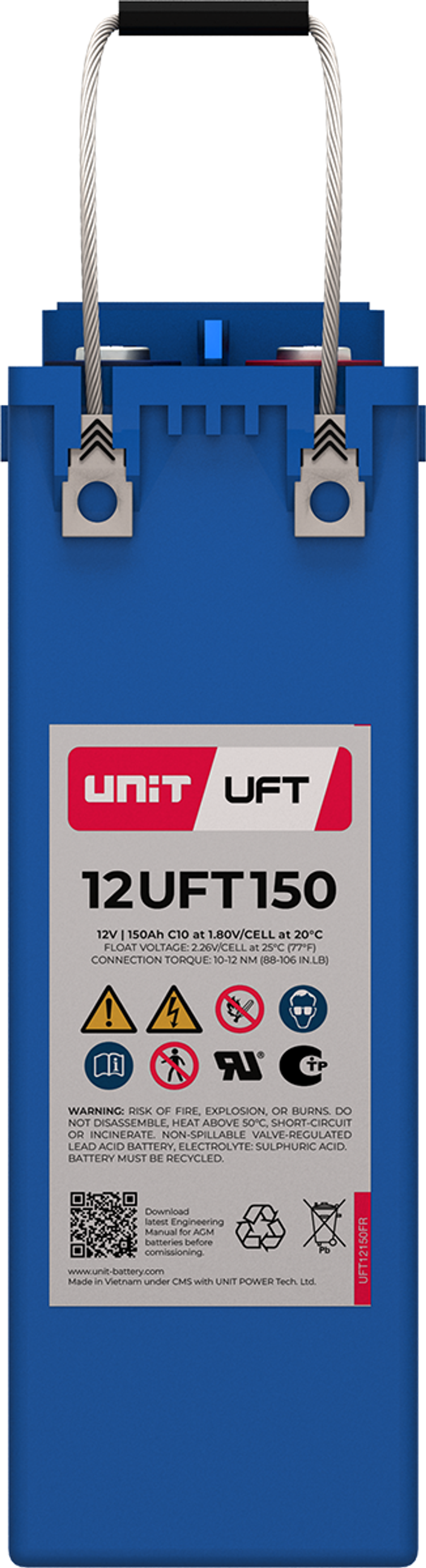 Аккумулятор UNIT 12UFT150 ( 150Ач / 12В ) AGM