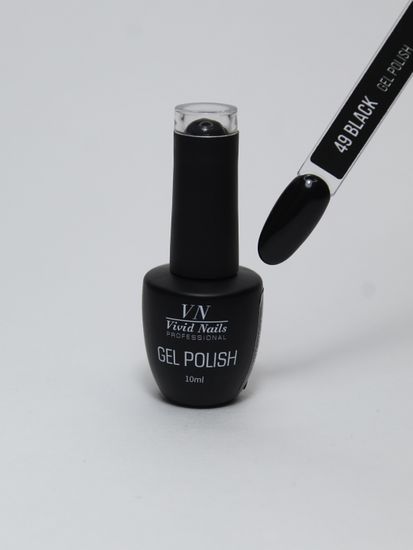 Гель-лак Vivid nails №49 черный 10мл.