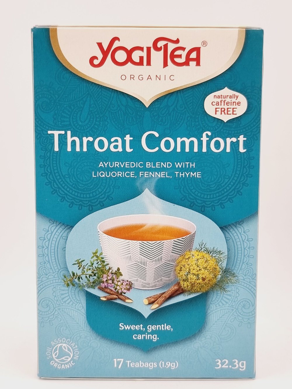 Чай Yogi Tea "Throat Cоmfort" травяной со специями 1 уп. 32,3 г (17 пакетиков по 1,9 г) (из Финляндии)