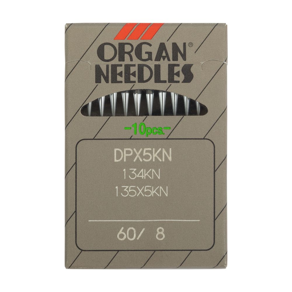 Иглы для промышленных швейных машин Organ DPх5KN, 10 шт, 060 Иглы для промышленных швейных машин Organ DPх5KN, 10 шт, 060