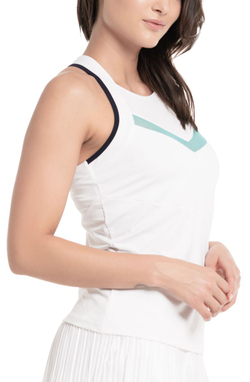 Женский теннисный топ Lucky in Love Cool Urbana V.I.P. Tank w/Bra - white