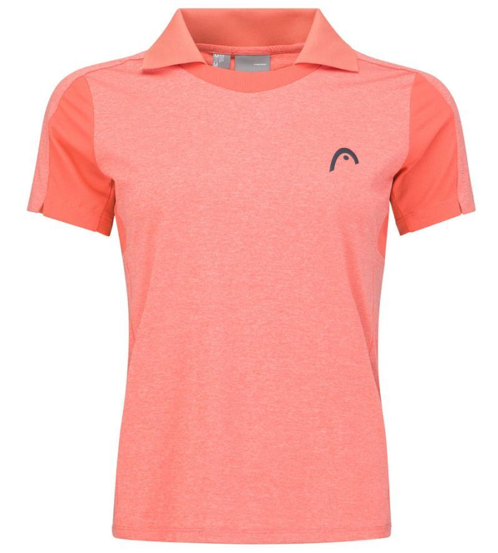Женское поло Head Padel Tech Polo Shirt - coral