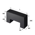 Конвектор напольный Royal Thermo STEP-180/180/600-3-N-BL-LG-BL