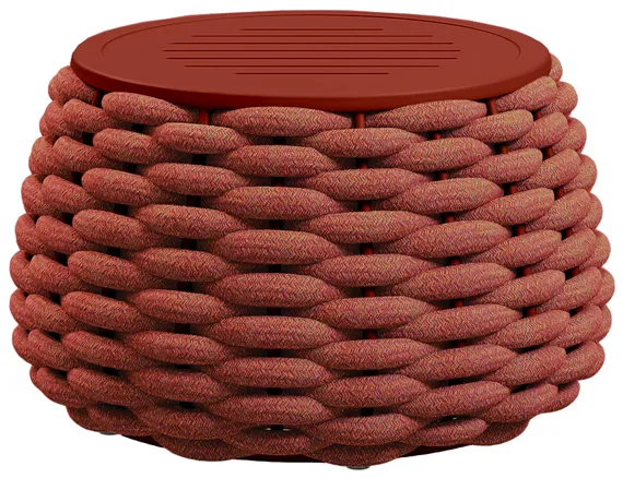 Уличный пуф-столик Pouf Ø67х40 см, терракотовый
