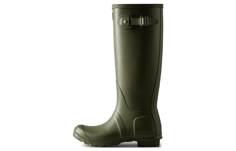 HUNTER Thermal Abrasion Resistant Slip Resistant Rain Boots Women"s Green
