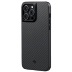Чехол из арамидного волокна с поддержкой MagSafe PITAKA MagEZ Case Pro 3 1500D для iPhone 14 Pro Max, Black / Grey Twill (Cаржевое переплетение)