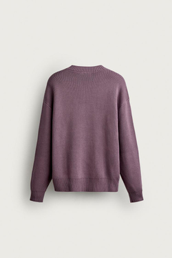ZARA СВИТЕР RELAXED FIT ИЗ 100% ХЛОПКА, ЦВЕТ РОЗОВОГО МЕЛА