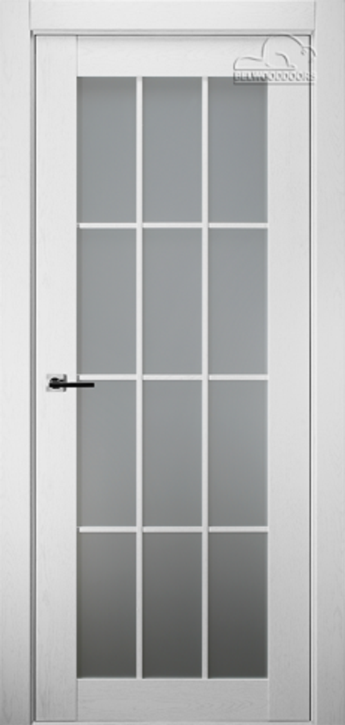 Дверь Анси / Цвет Дуб бранта / Сатин двусторонний каленый / Двери Belwooddoors