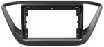 Комплект рамки с разъёмами 9" Hyundai Solaris 2 2017-2022, Solaris HS 2024+ (F2) (без нави) черная (A)