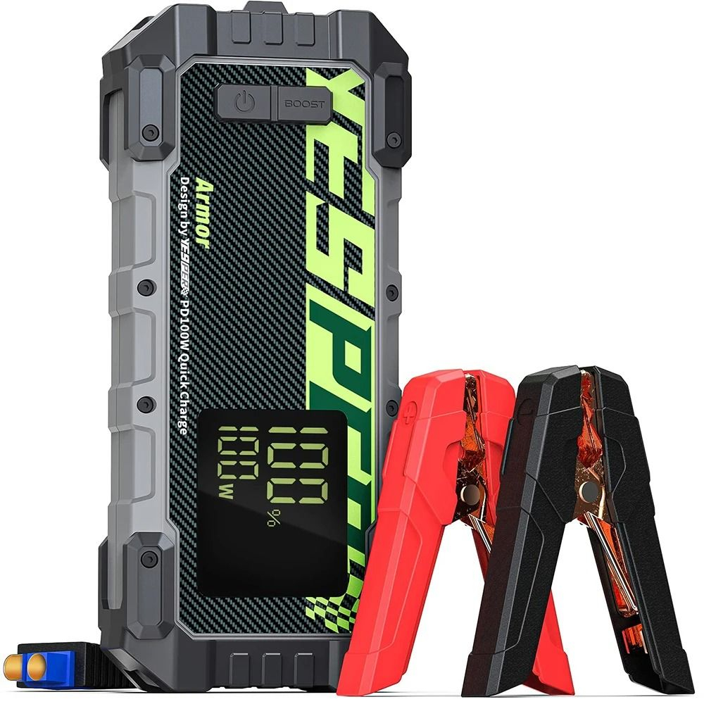 Устройство пусковое портативное бустер Yesper 24000mAh 88.8Wh 4000A 12 В модель: armor(heating)