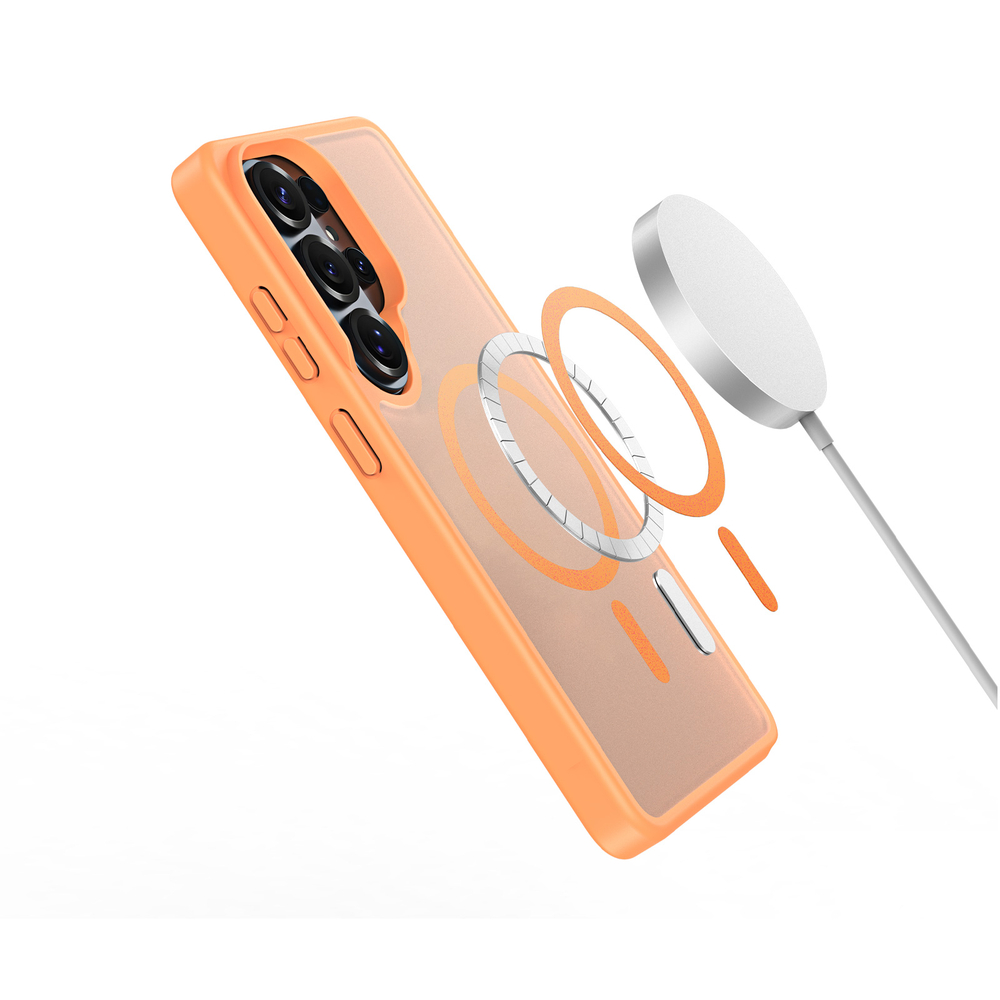 Чехол оранжевого цвета с MagSafe для Samsung Galaxy S26 Ultra, серия Yind Series от Dux Ducis