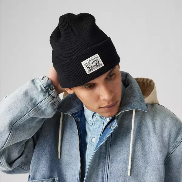 Шапка LEVI'S BACKPATCH BEANIE CAVIAR