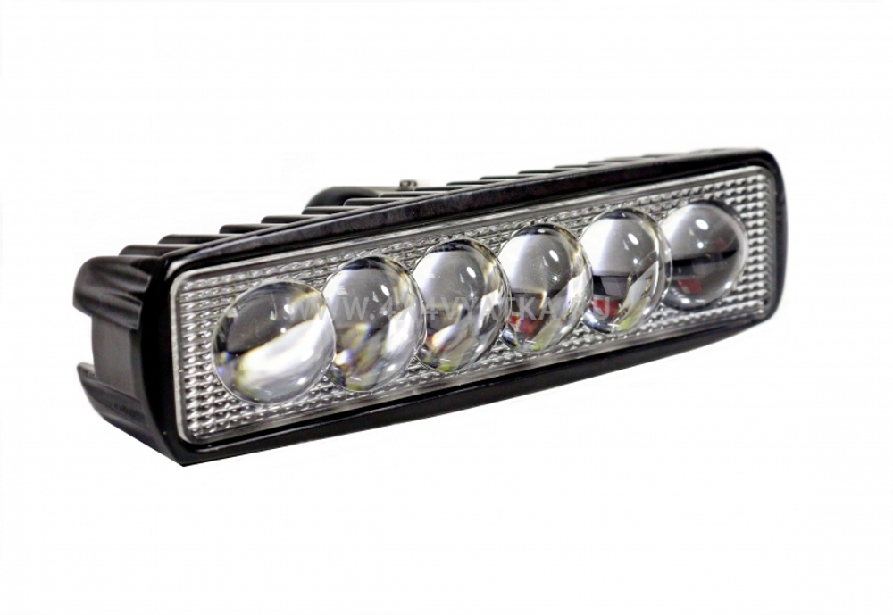 Фонарь рабочего света 12/30V (155х45х45мм.) 6SMD 18W линза G0035