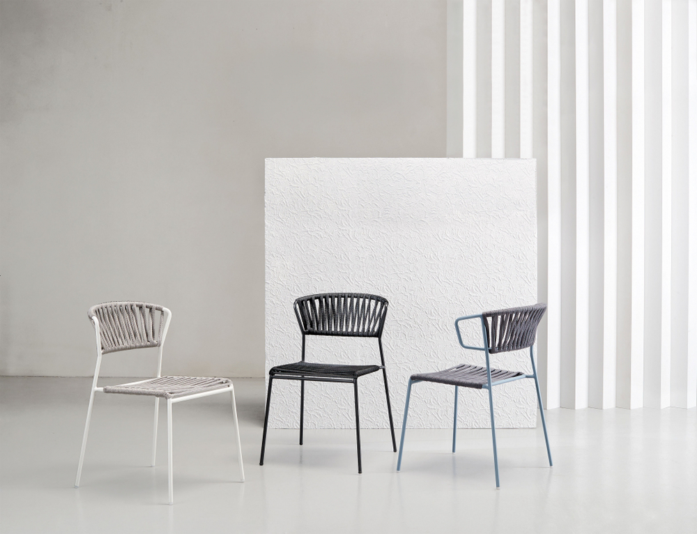 Кресло плетеное Scab Design Lisa Filo, голубой, антрацит
