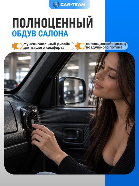 Боковые сопла панели приборов ВАЗ 2110, 2111, 2112 (европанель) в стиле AMG с синей подсветкой