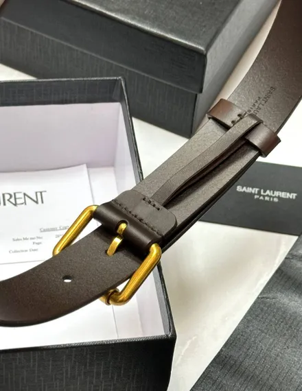 Ремень SAINT LAURENT с мотоциклетной пряжкой