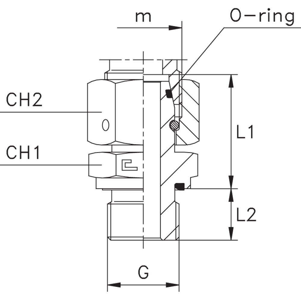 Штуцер FNE DS08 BSP 1/4