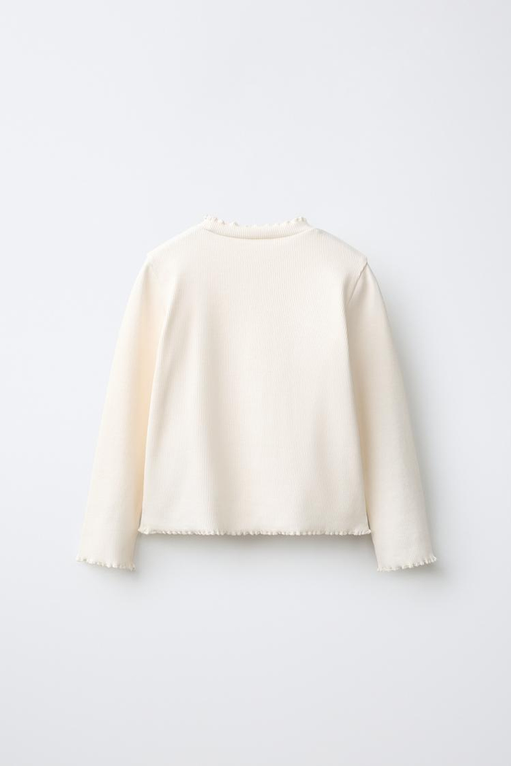 ZARA ФУТБОЛКА В РУБЧИК С ВЫШИВКОЙ, ЭКРЮ