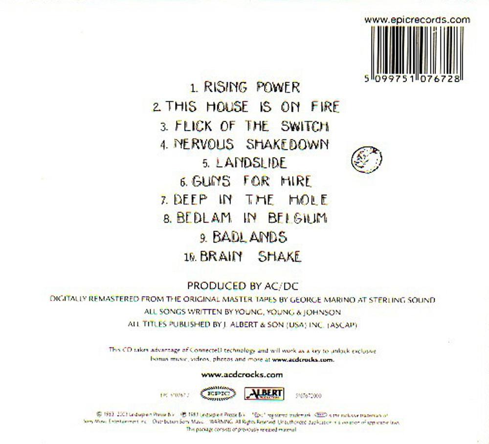 AC/DC / Flick Of The Switch (Remasters Edition)(CD)