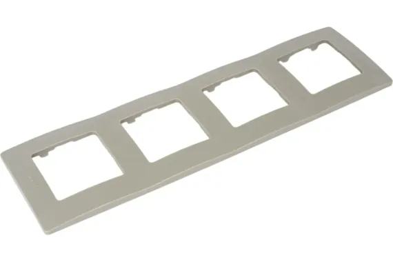 Рамка Legrand Etika 4-постовая светлая галька 25700