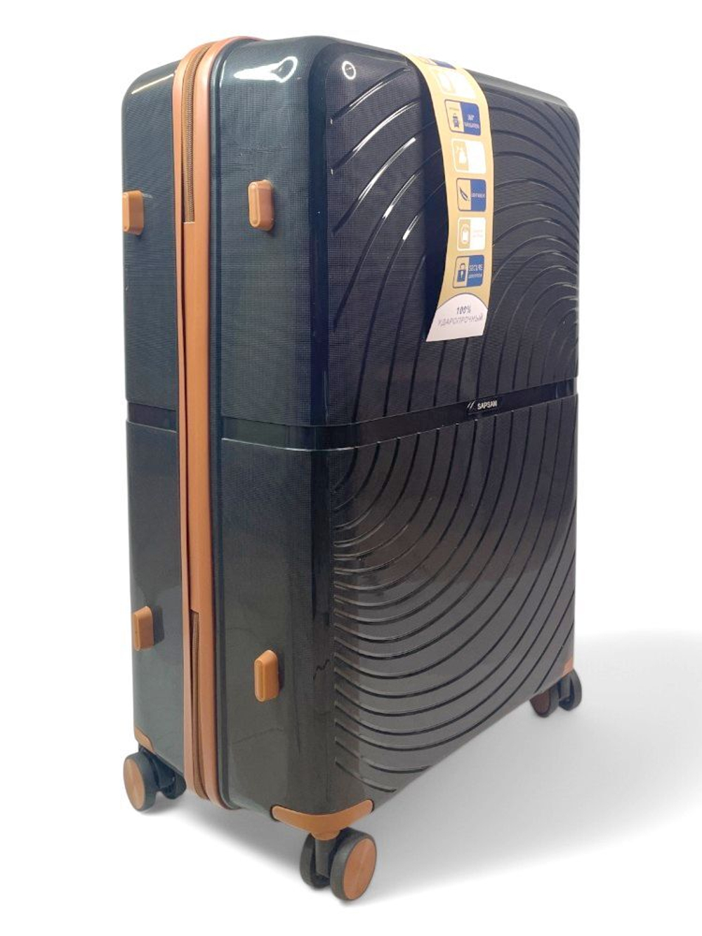 Большой чемодан Bon-Voyage PP Wave, Черный, L