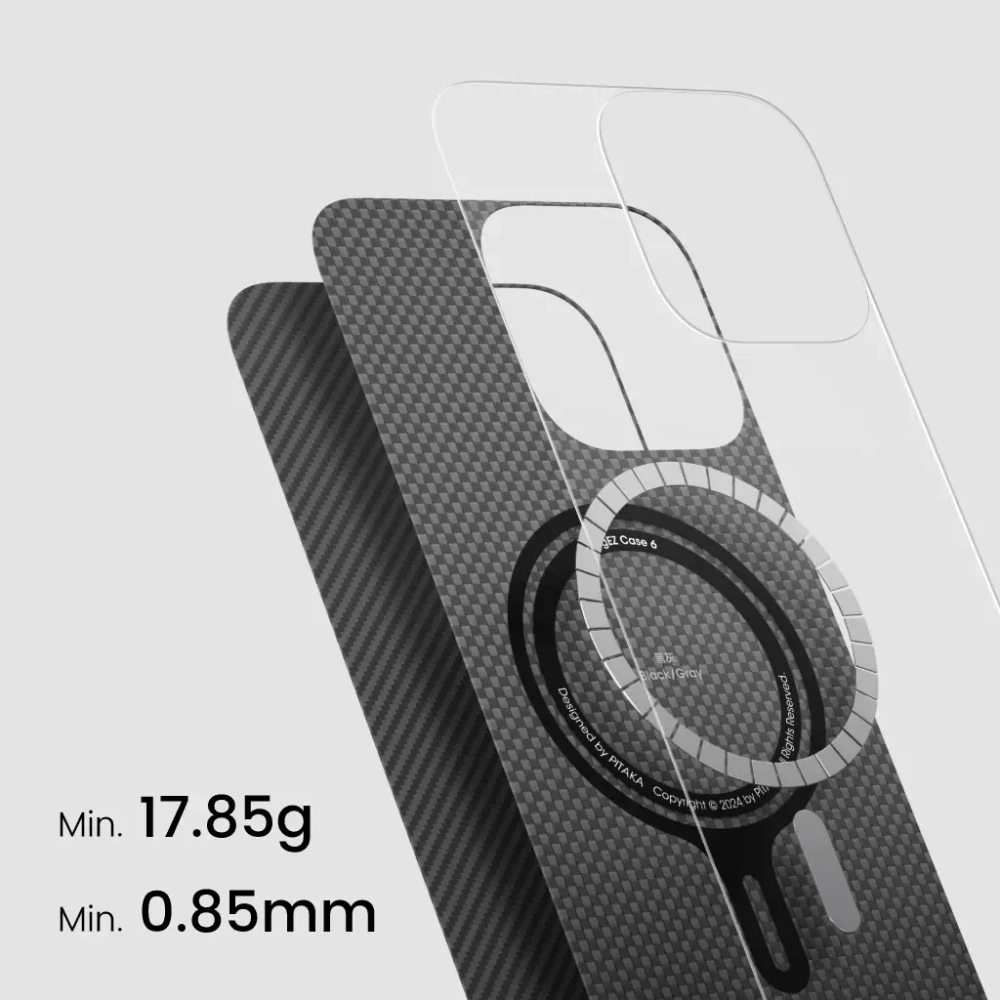 Чехол Pitaka Ultra-Slim Case для iPhone 16 Pro Max, Черный (KI1601PMA)