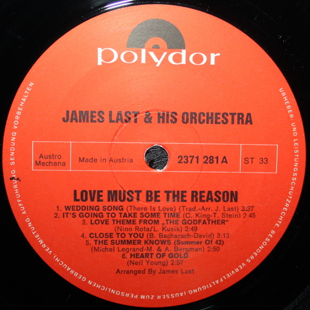 James Last / Love Must Be The Reason (LP)