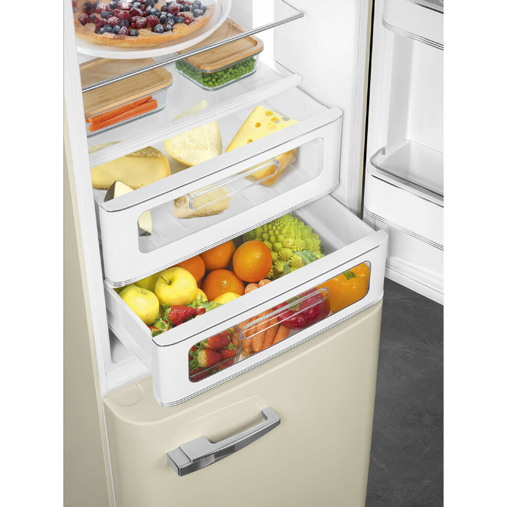 Отдельностоящий двухдверный холодильник Smeg FAB32RCR5