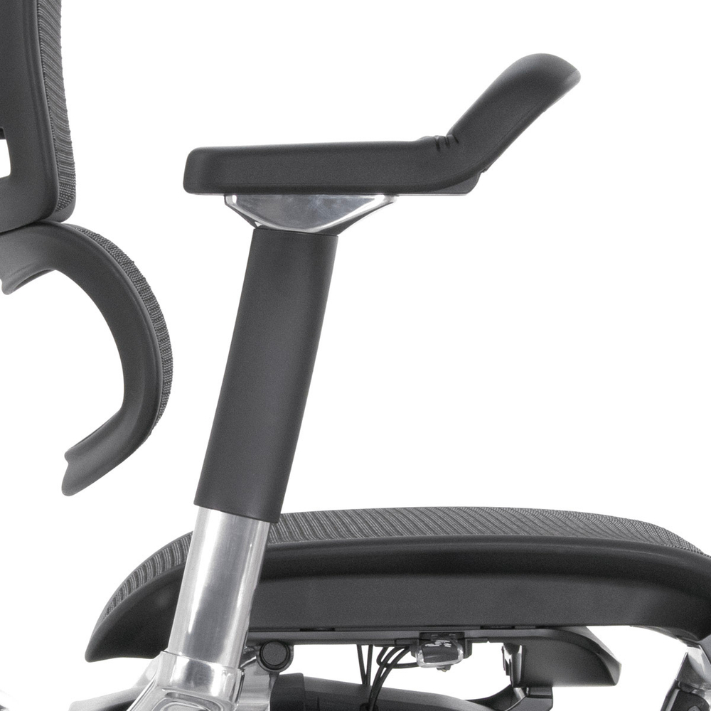Кресло FALTO Ergohuman Luxury 2 с подножкой ( чёрный каркас /сетка чёрный T-168-B1 Black )