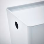 Короб для хранения с крышкой IKEA KUGGIS (КУГГИС), Пластик, Белый, 18x26x15 см