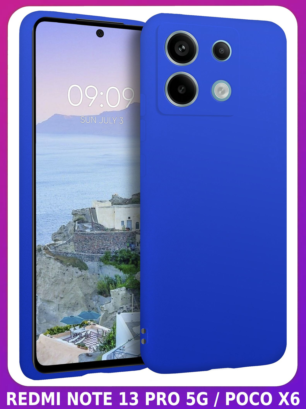 Мягкий Soft Touch чехол из силикона для XIAOMI REDMI NOTE 13 PRO 5G / POCO X6 (не PRO!) с бархатной подкладкой