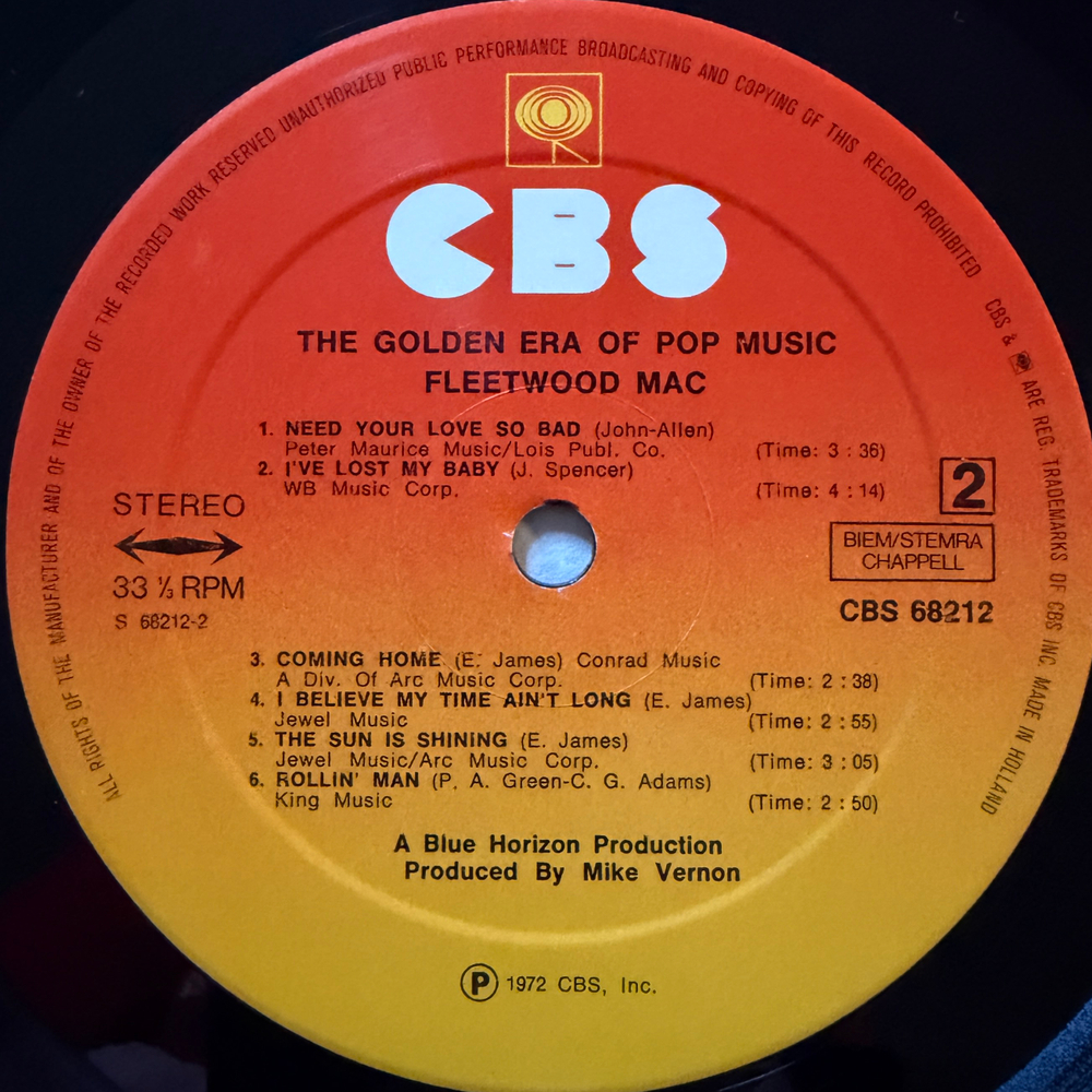 Fleetwood Mac ‎– The Golden Era Of Pop Music 2LP (Голландия)