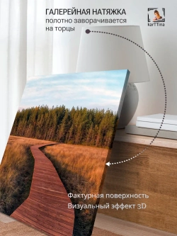 Картина "Сестрорецкое болото", на стену 50х70см 1шт.