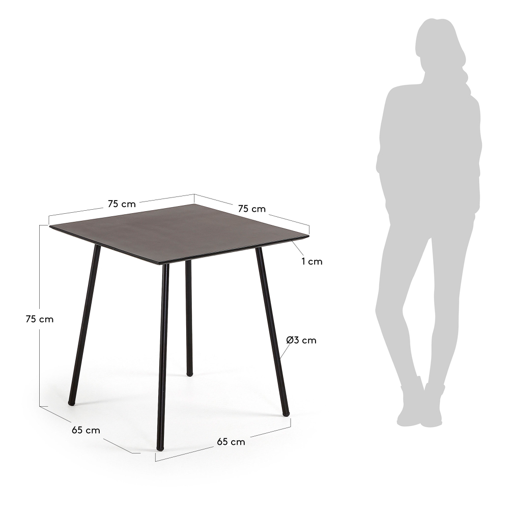 Стол La Forma (ex Julia Grup) Ulrich 75х75 черный