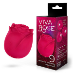 Малиновый вибростимулятор 6,7см в форме бутона розы Bior Toys Viva Rose RT-34015