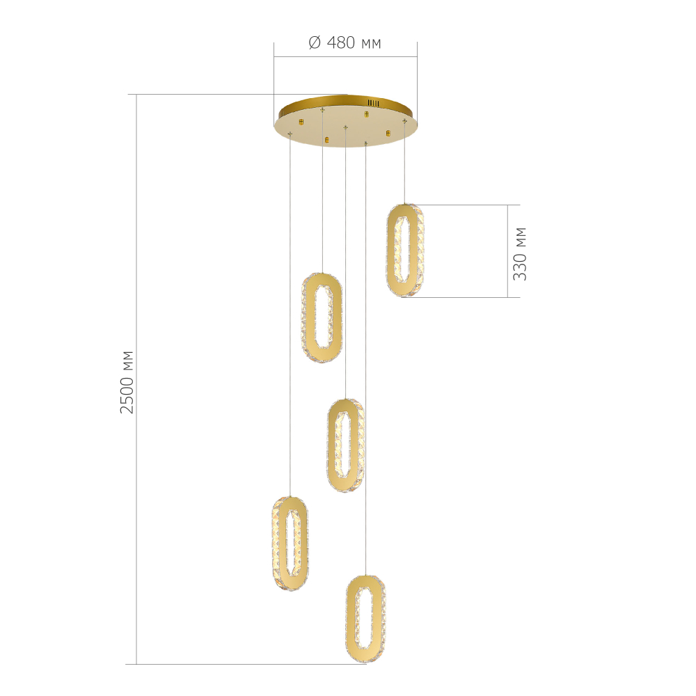 Светильник подвесной ALLUNGO LED 45W 3000K