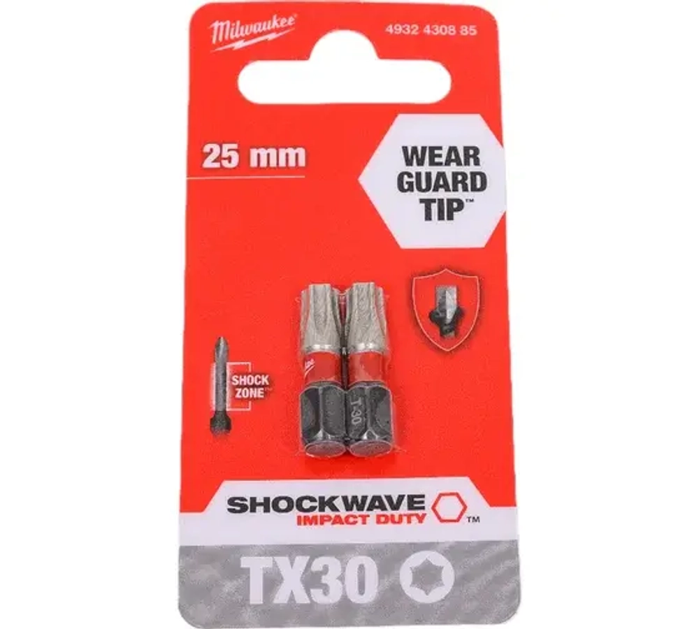 Насадка Milwaukee SHOCKWAVE TX30 25мм (2шт)
