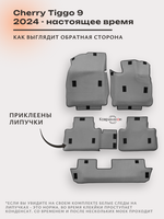 Автомобильные коврики ЭВА с бортами на 3 ряда для Chery Tiggo 9 (23-н.в.)