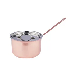 Соусник 90 мл d 7,6 см h4 см круглый с ручкой и крышкой Copper нерж. P.L. Proff Cuisine
