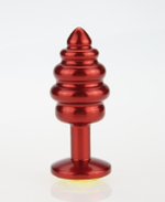 Пробка металл 7,3х2,9см фигурная красная розовый страз 47426-MM